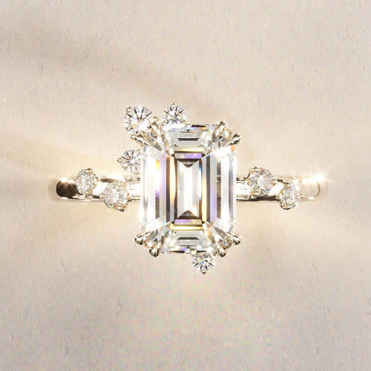 Emerald Cut Vintage Style 3CT Art Diamond Engagement Ring