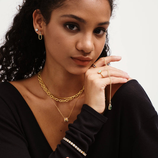 Hexagon Moss Agate Pedant Necklace - Stellaradorn