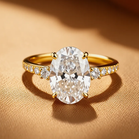 Luna’s Reflection | 2CT Oval Moissanite Ring