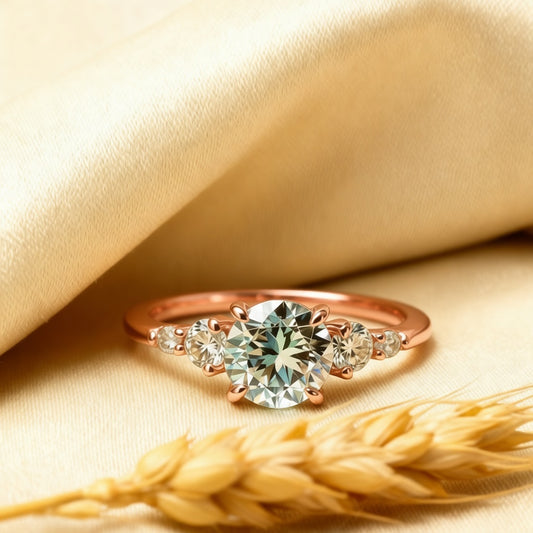 Eveline‘s Ocean | The 1CT Round Blue Gemstone Ring