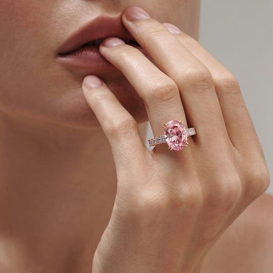 Camilla‘s Monologue | 4.5CT Oval Pink Solitaire Ring