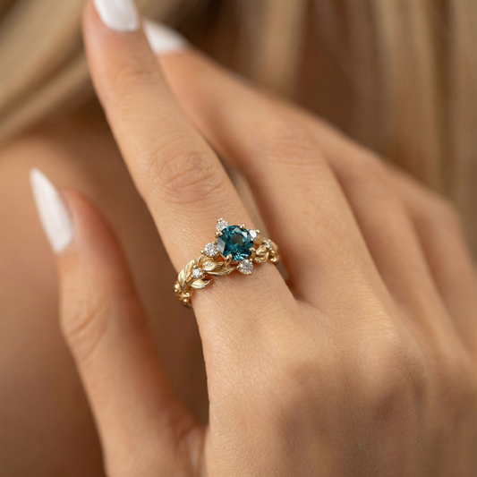 Twilight Garden | Starry Blue Sapphire Engagement Ring