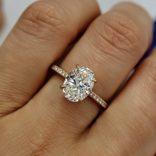 The Opaline 2CT Oval Cut Moissanite Ring