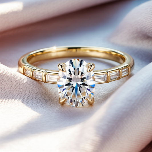 The Lumiera 2CT Oval Cut Moissanite Ring