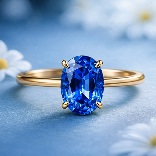 The Glacial Tarn | Elara‘s Oval Blue Sapphire Ring