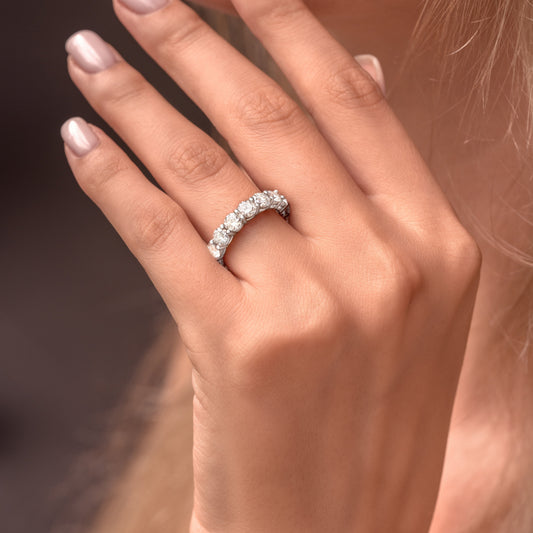 The Opulence 0.2 CT Round Cut Full-eternity Band Ring