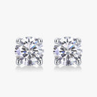 Round 4 Claw Sparkle Solitaire Stud Earrings