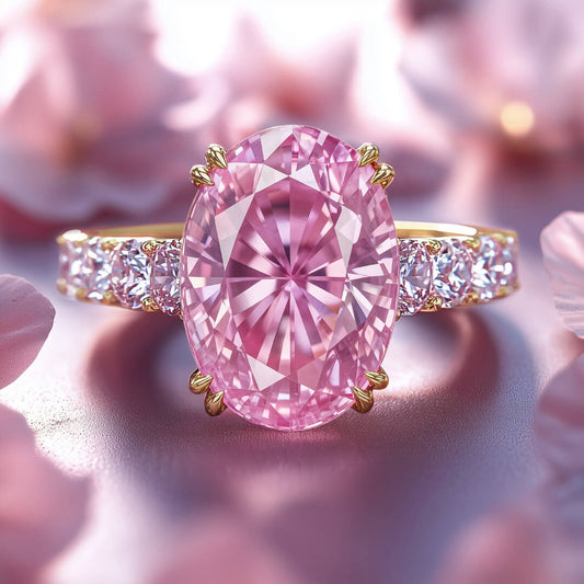 Camilla 4.5CT Oval-Cut Pink Gemstone Ring