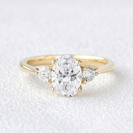 Classic Oval Three Stone Lab-Grown Diamond Ring