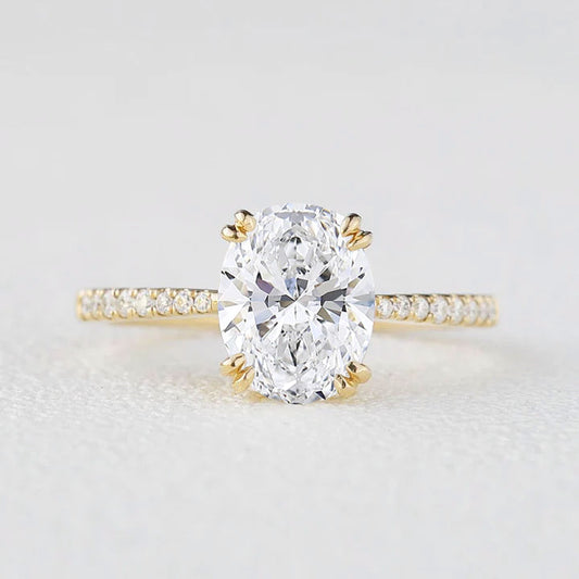 Classic 2.0CT Oval Cut Lab Grown Diamond Ring