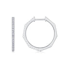 Elegant Geometric Octagon Hoop Huggies Earrings