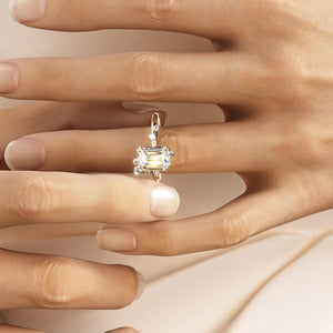 Emerald Cut Vintage Style 3CT Art Diamond Engagement Ring