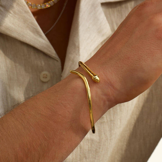Minimalist Gold Snake Bracelet