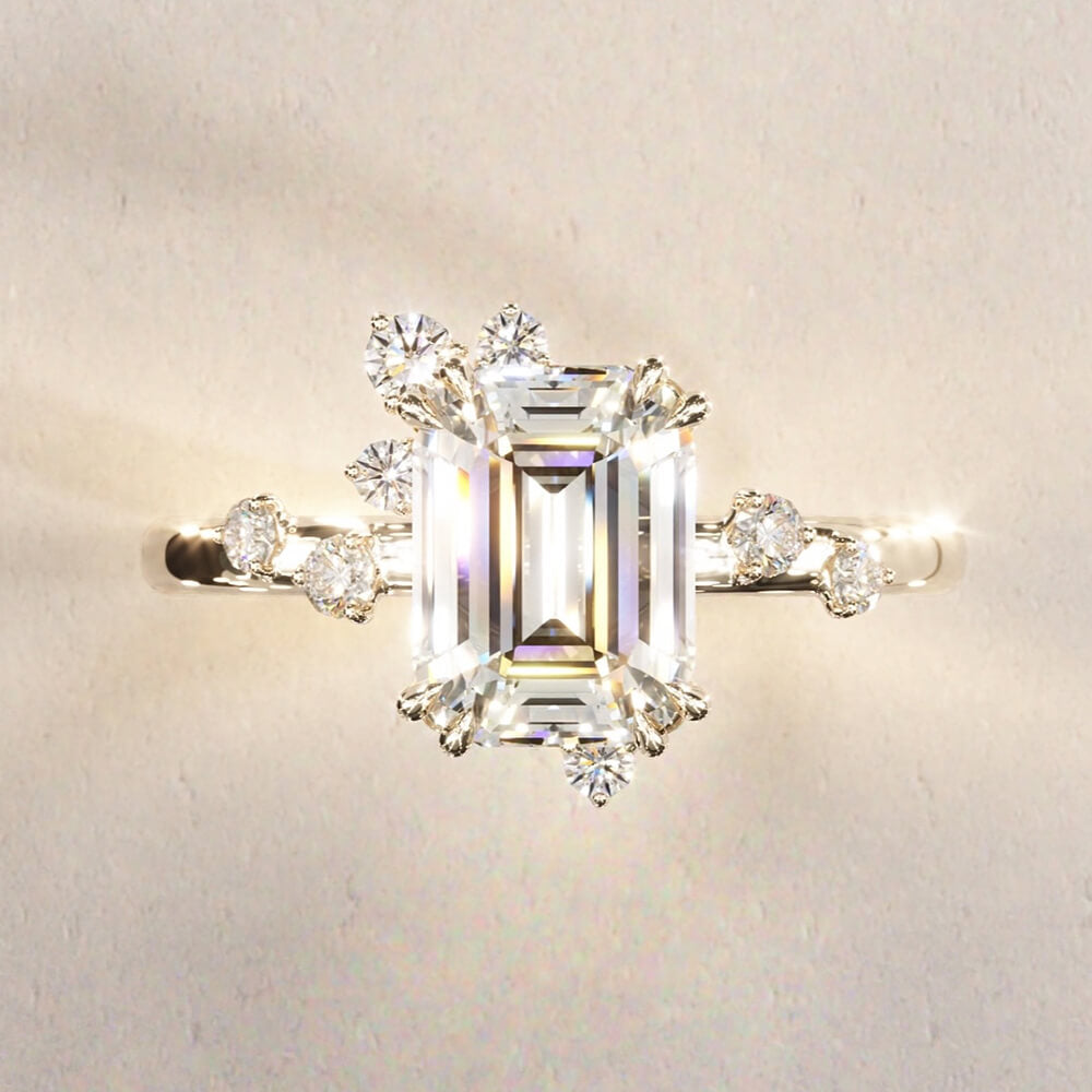 Emerald Cut Vintage Style 3CT Art Diamond Engagement Ring