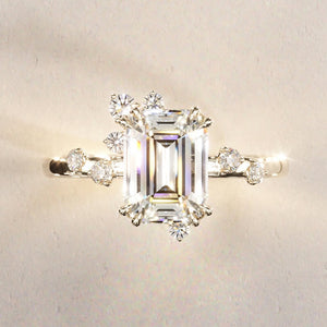 Emerald Cut Vintage Style 3CT Art Diamond Engagement Ring