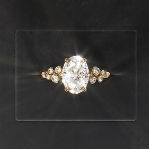 Oval Nova Design 2ct Diamond Cut Moissanite Engagement Ring
