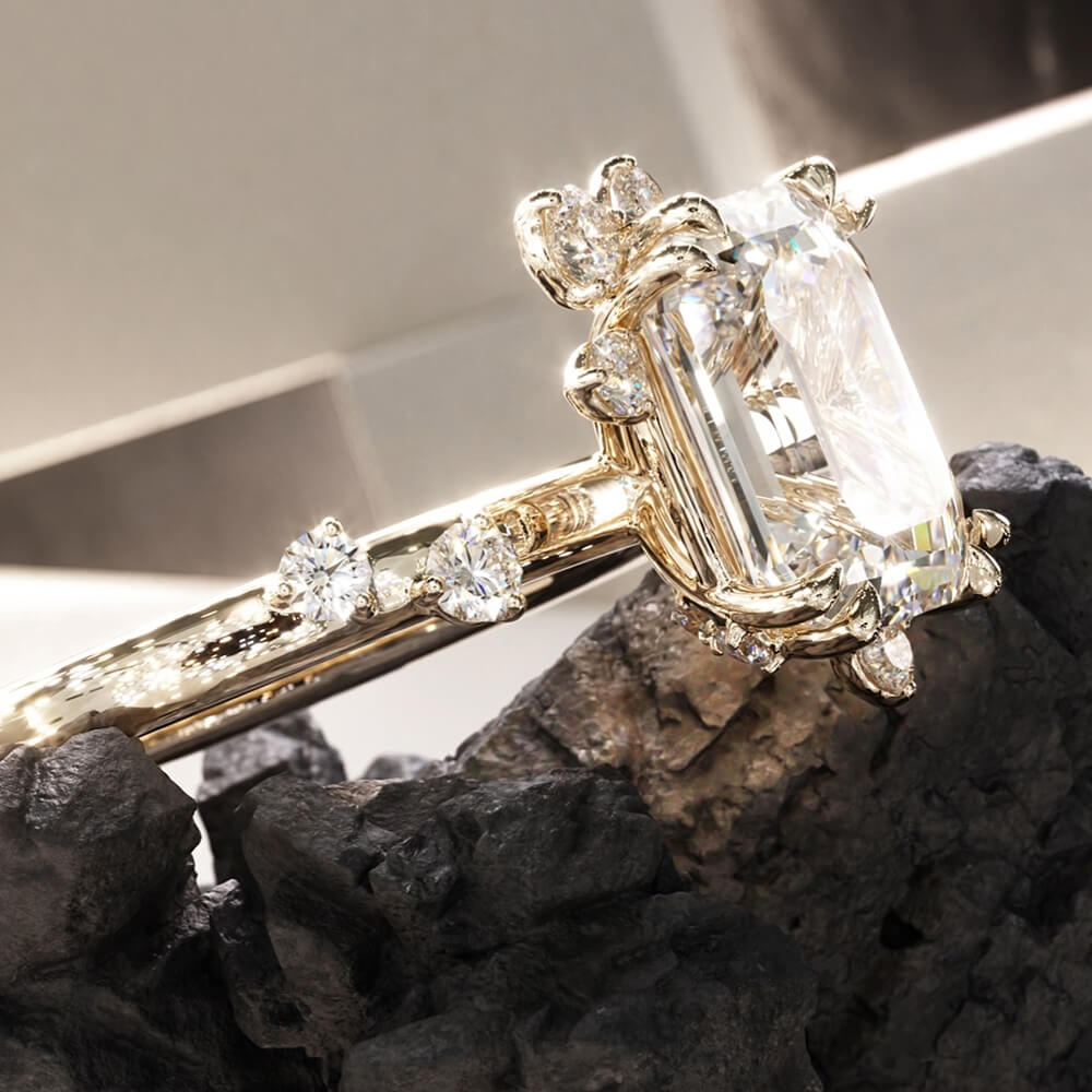 Emerald Cut Vintage Style 3CT Art Diamond Engagement Ring