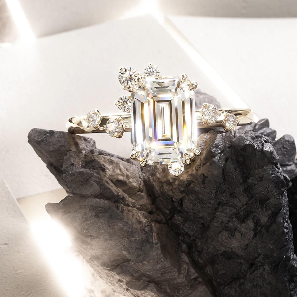 Emerald Cut Vintage Style 3CT Art Diamond Engagement Ring
