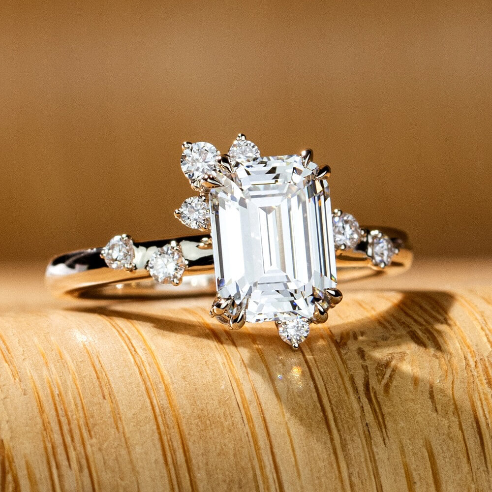 Emerald Cut Vintage Style 3CT Art Diamond Engagement Ring