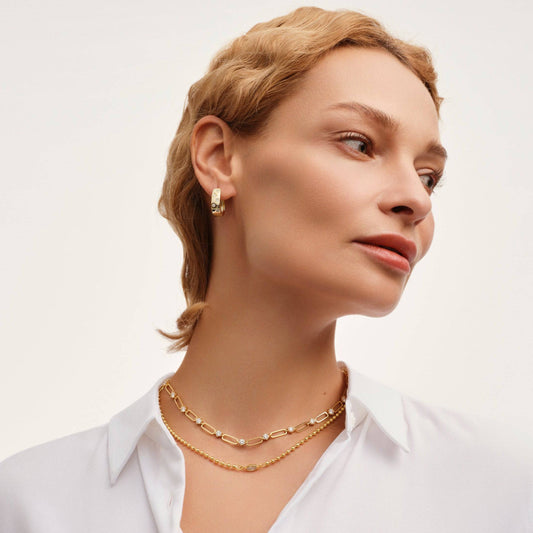 Golden Dainty Floral Station Necklace - Stellaradorn