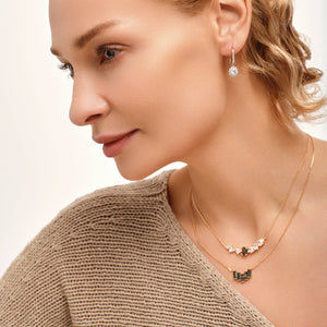 Moss Agate Curve Pendant Necklace - Stellaradorn