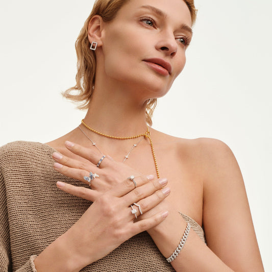 Glittering Butterfly Open Ring - Stellaradorn
