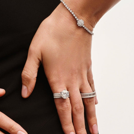 Double-Row Baguette Eternity Band Stacking Ring - Stellaradorn