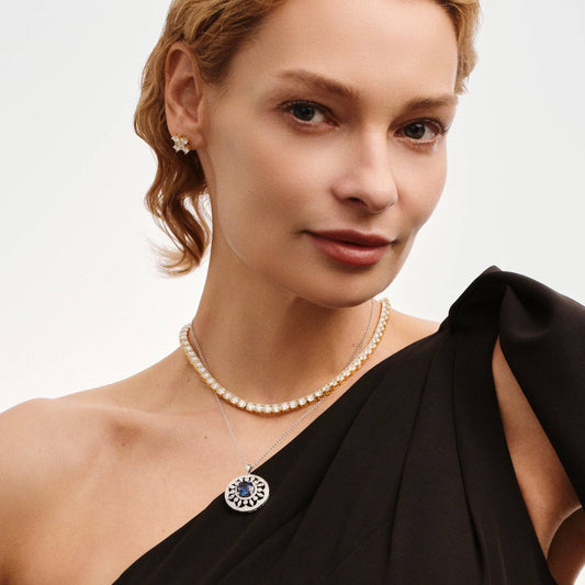 Sapphire Medallion Pendant Neckalce - Stellaradorn