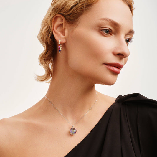 Radiant Mystic Quartz Pendant Necklace - Stellaradorn