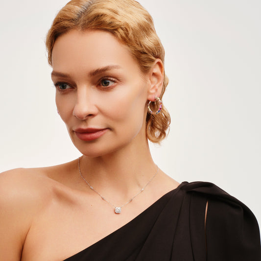 Minimalist Bar Solitaire Station Pendant Necklace - Stellaradorn