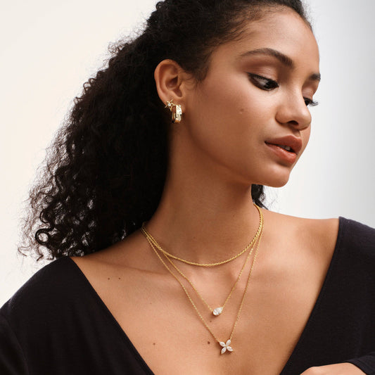 Triple-Layer Sparkling Pendant Necklace - Stellaradorn