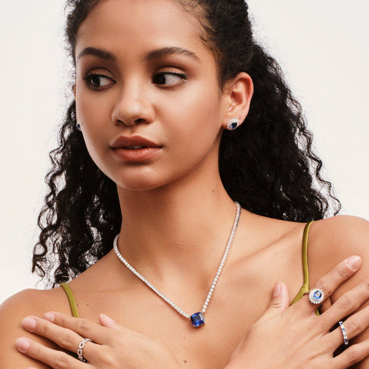 Blue Sapphire Drop Necklace - Stellaradorn