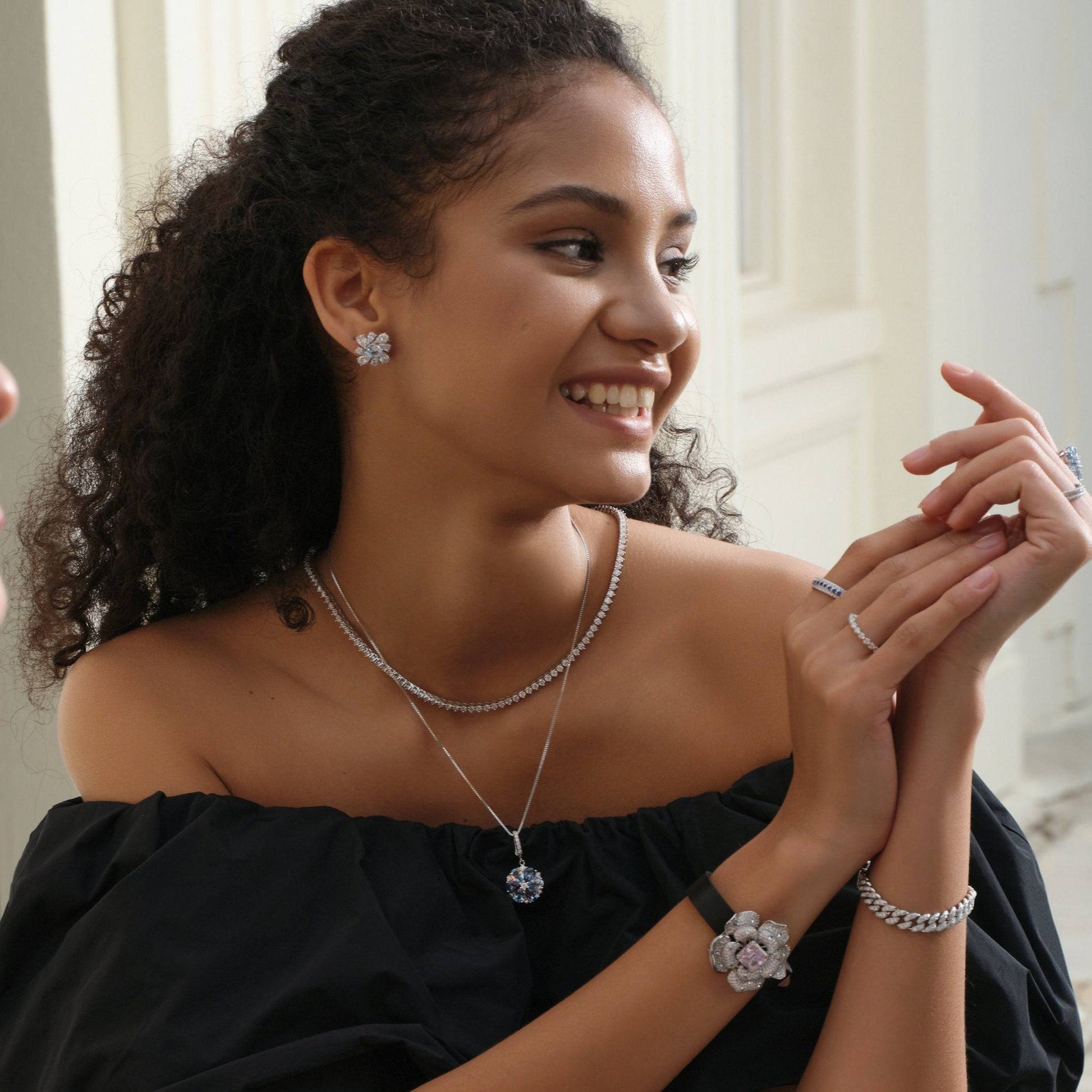Brilliant Silver Tennis Necklace - Stellaradorn