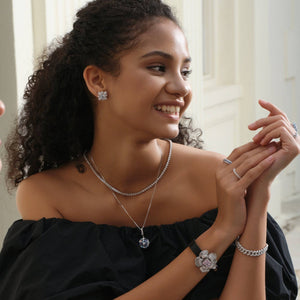 Brilliant Silver Tennis Necklace - Stellaradorn