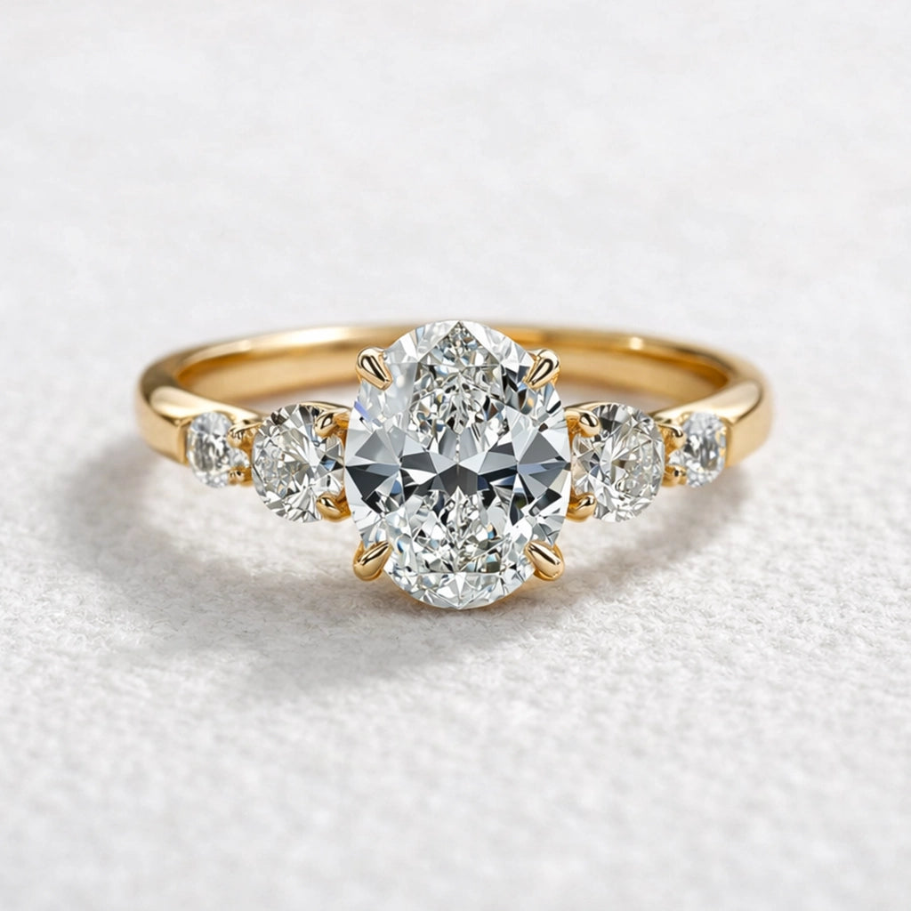 Audrey‘s Brilliance | 1CT Oval Cut Moissanite Ring