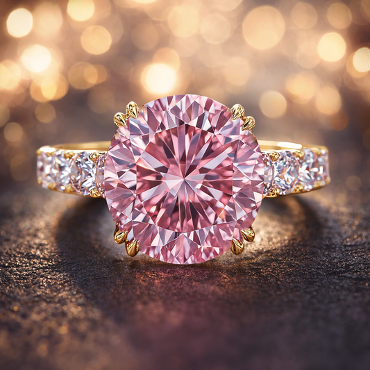 The Vintage Camilla | 3CT Round Pink Gemstone Ring