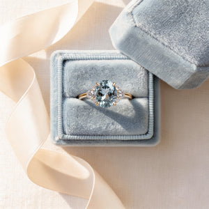 The Olivia Jane Blue | A 2CT Oval Solitaire Ring