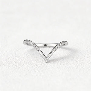 Round Cut Moissanite Half Eternity Curved Wedding Band in Gold