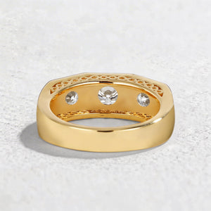 Solaris Burst | Round Moissanite Wedding Band