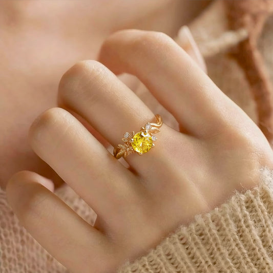 The Winding Vine | Nature-Inspired Yellow Sapphire Engagement Ring