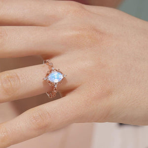Charlotte 1.5ct Lab Opal Signature Vintage Engagement Ring