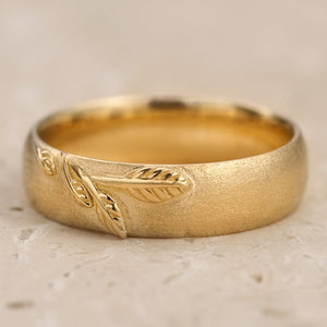 The Intertwined Wedding Set – Sandblasted Branch & Curved Vine Bands