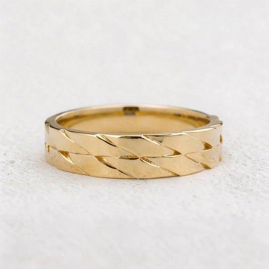 Twill Edge | Polished Men’s Wedding Band