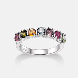 Minimal Tourmaline Stacking Ring