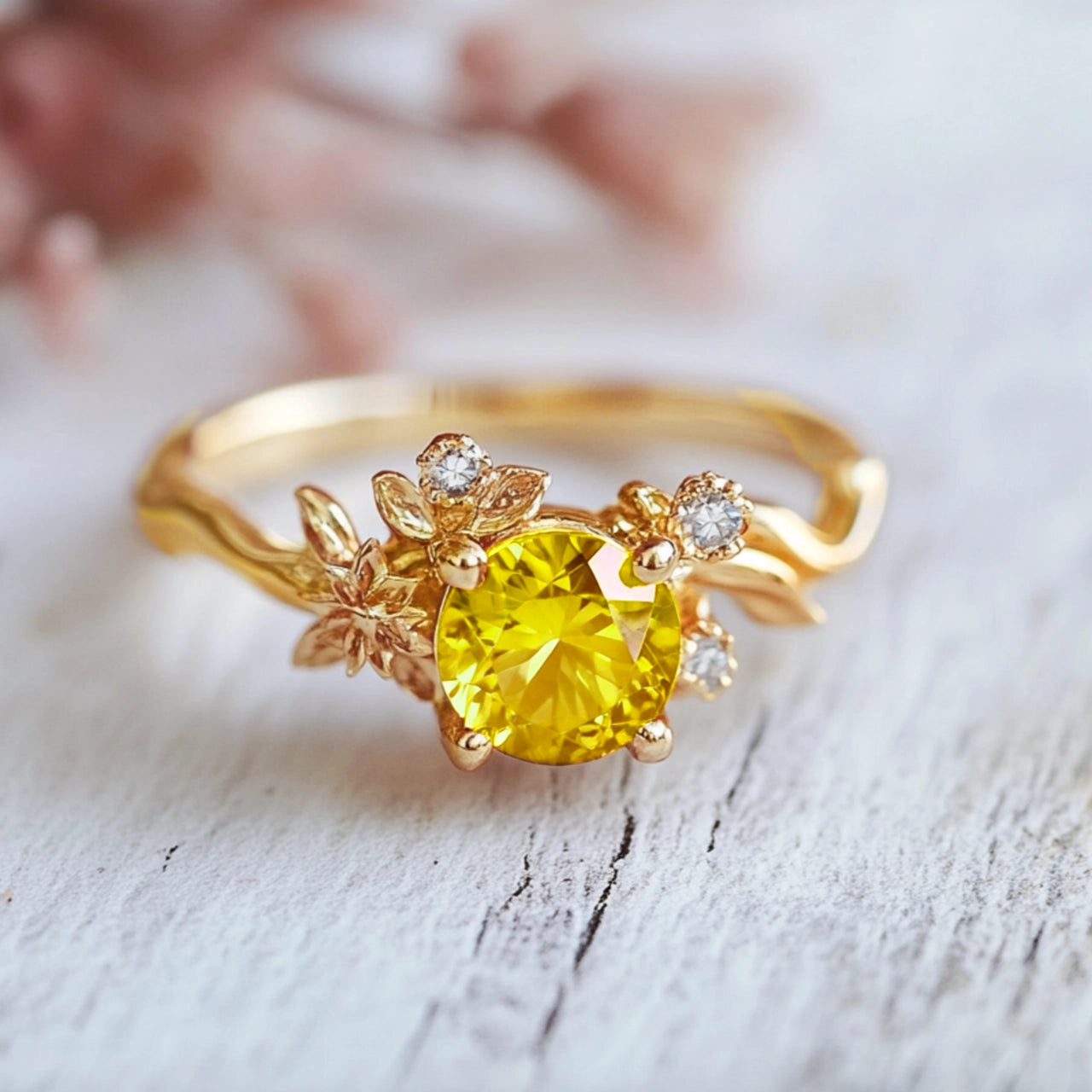 The Winding Vine | Nature-Inspired Yellow Sapphire Engagement Ring