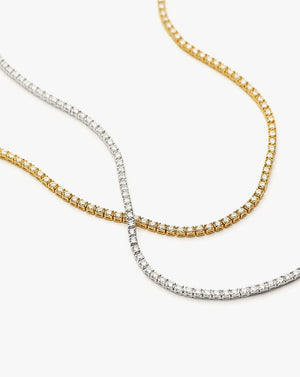 18K Gold Vermeil Classic Tennis Necklace