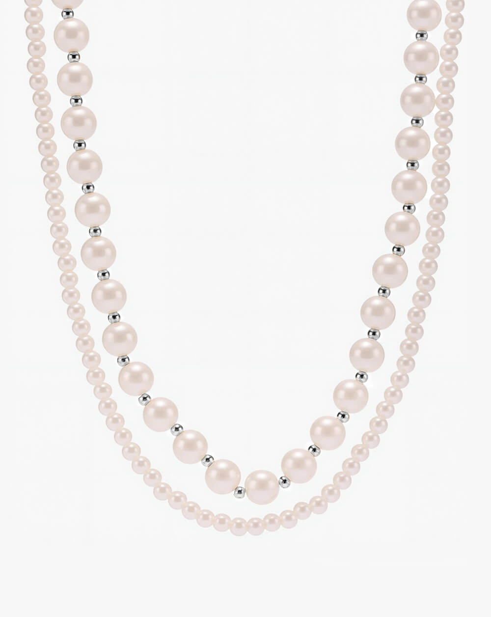 Designer Double Pearl Necklace for Elegant Layering