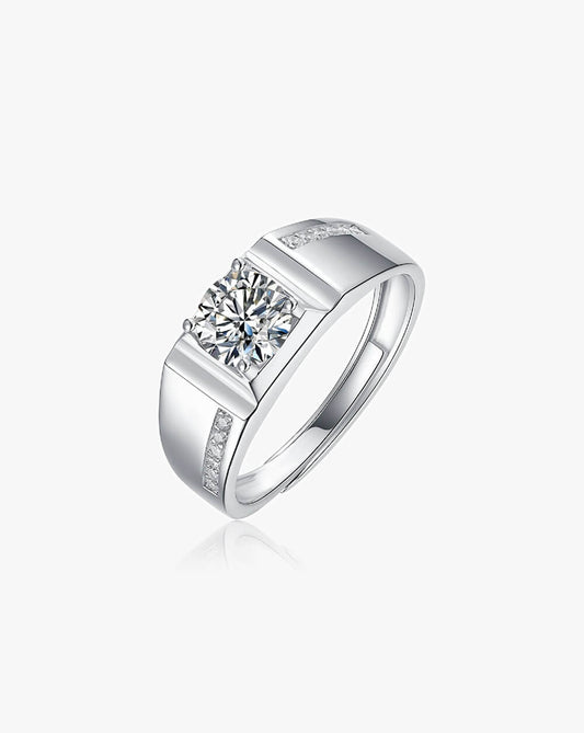 Stylish Elegance Diamond Adjustable Open Ring