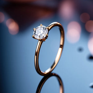 Classic Round Cut Moissanite Ring