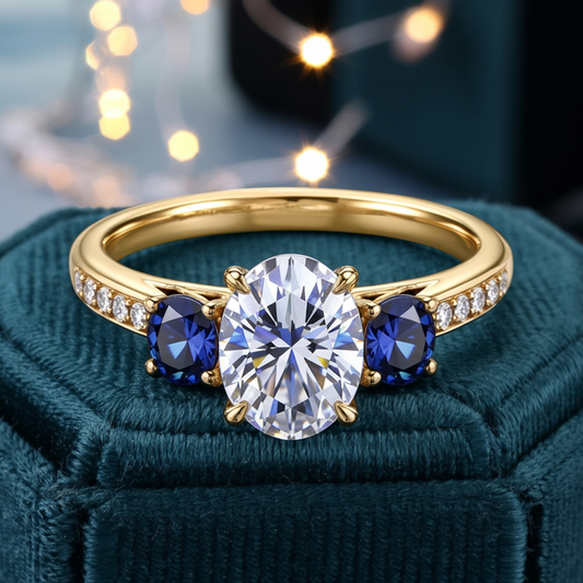 The Adrianna 2CT Oval Cut Moissanite Ring